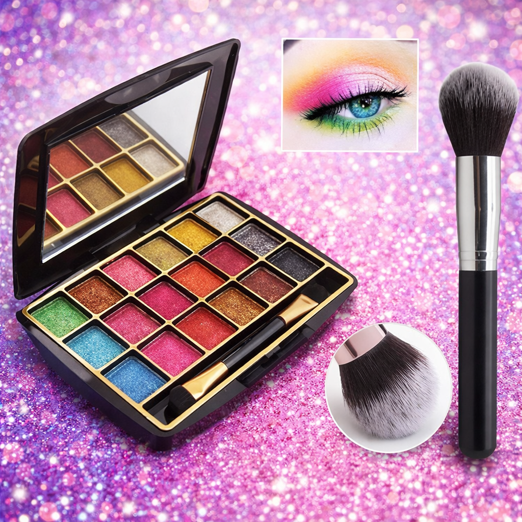 MAT Beauty 18 in 1 Professional Makeup Eyeshadow Kit neutral shades for everyday and party makeup looks