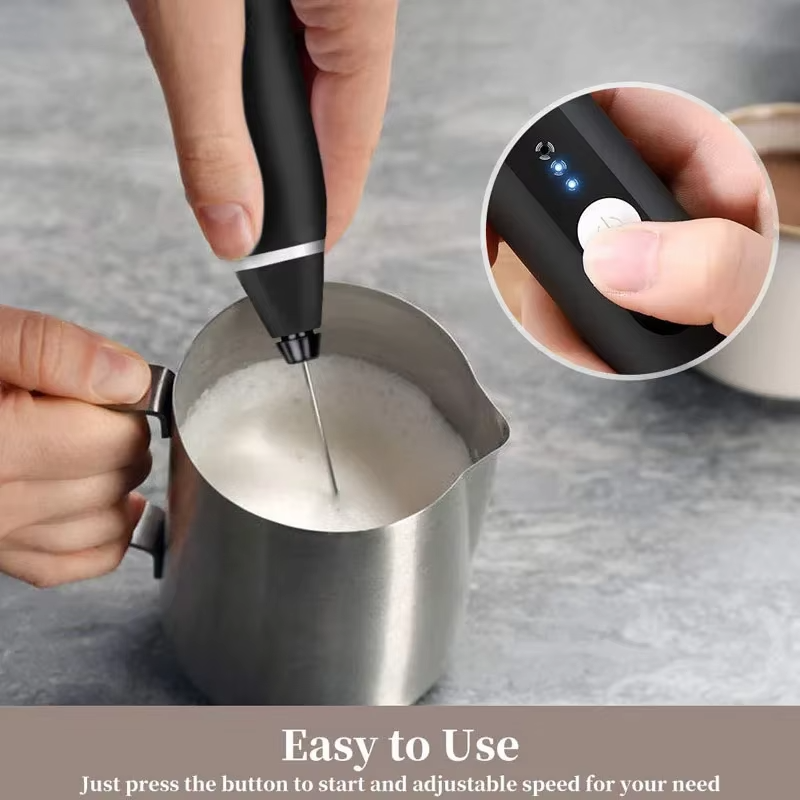 2-in-1 Electric Rechargeable Coffee Beater & Milk Frother �Handheld Mini Blender & Egg Beater for Kitchen Use