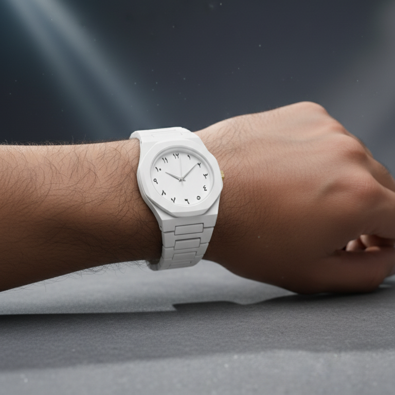 Full White Aura Watch Elegant Design Durable – photo 3