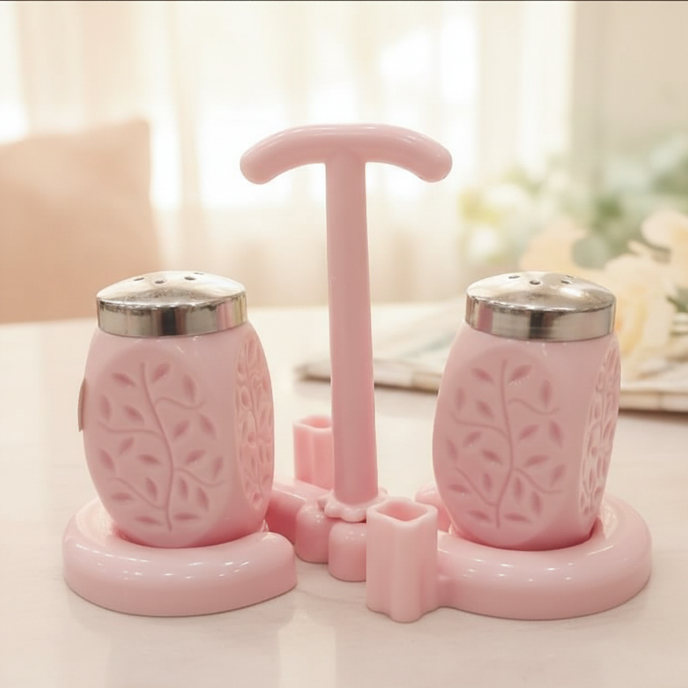 Premium Kitchen Salt and Sugar Pot Set �Stylish Aluminium Storage Containers (1�0 LTR Capacity) ~ Random Color