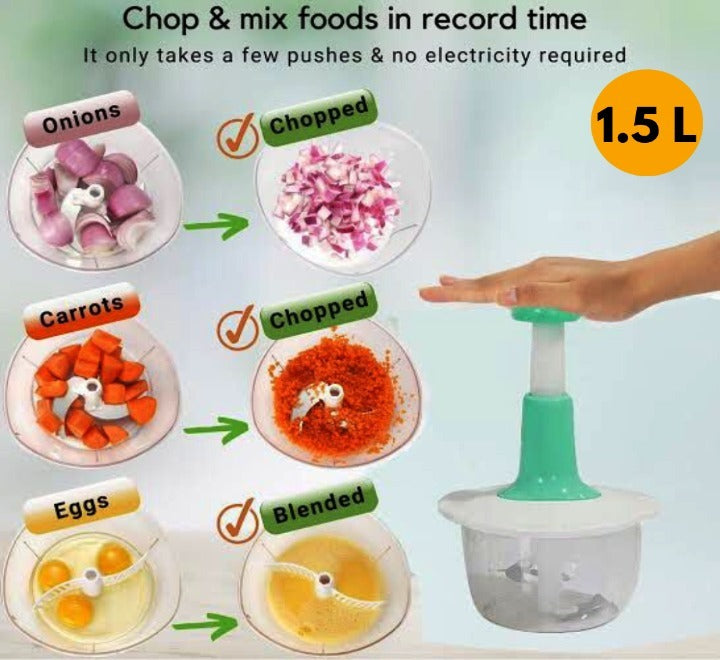 Stylish 1.5L Manual Food Chopper