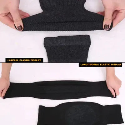 (Pair) Unisex Cashmere Wool Knee Warmers �Winter Thermal Velvet Knee Pads for Men & Women | Soft Brace Support Protector
