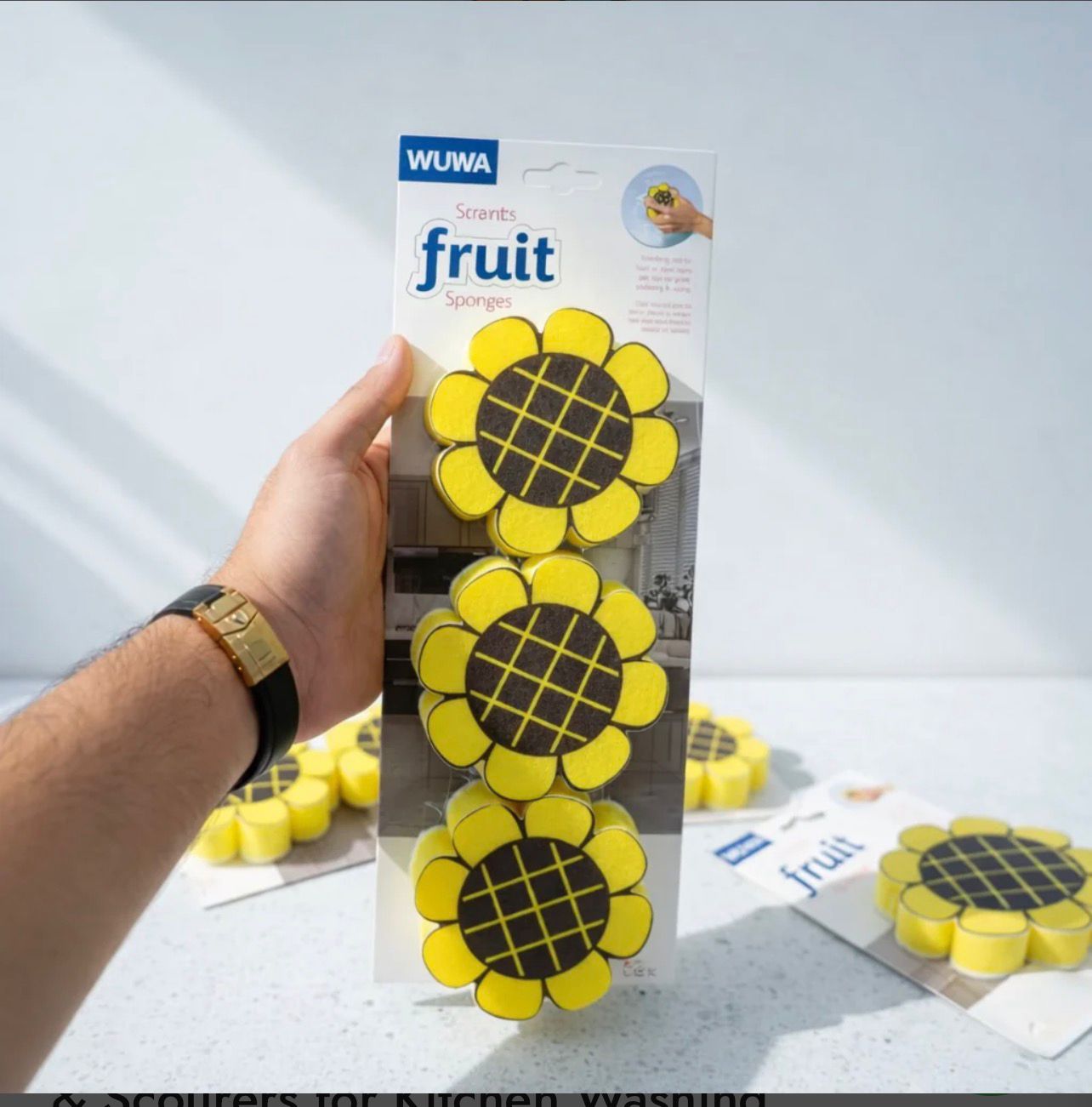 Zidello Soft Non-Scratch Cleaning Sponges & Scourers for Kitchen Washing (Random Design)