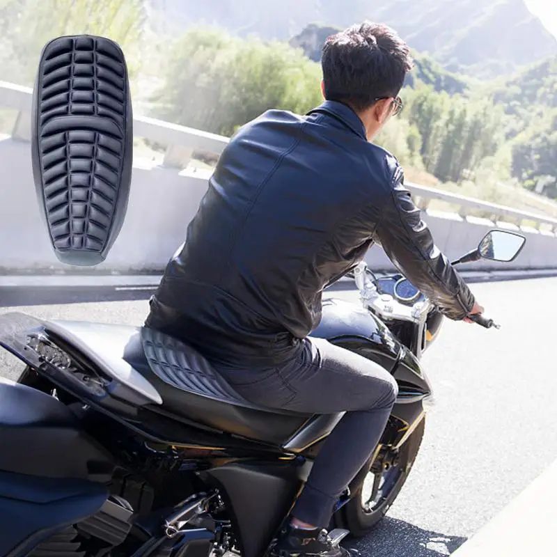 Motorcycle 3D Breathable Non-Slip Seat Cushion Pad �Pain Relief Comfort Cover for CD 70, CD 100, GS 150, GR 150, YBR and Similar Bike Seats