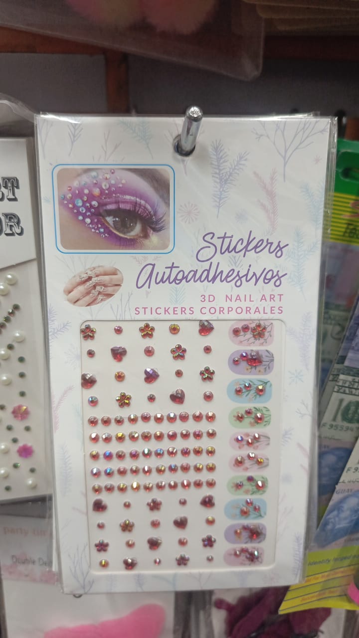 Temporary Tattoo for Women �Rhinestone Gems Face & Body Sticker | Self-Adhesive Crystal Makeup Decoration for Parties & Festivals (Random Design)