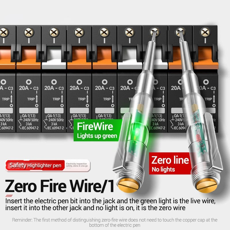 LED Test Pen Intelligent Induction Power Voltage Detector Pen Voltmeter 24-250V Circuit Tester Tool