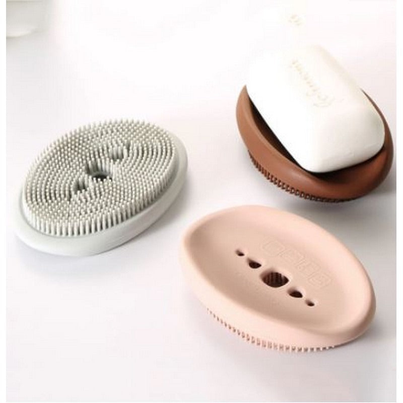2 in 1 Silicone Soap Holder Double