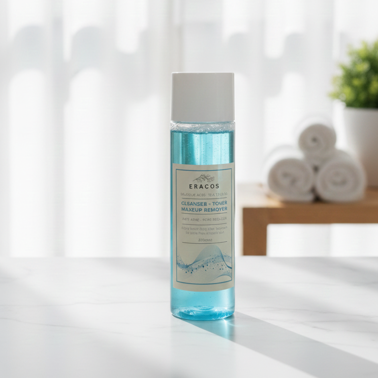 Eracos AA3 Cleanser Toner Makeup Remover Gentle Formula Clears Impurities Removes Makeup Refreshes Skin Provides Smooth And Healthy Look - 200ml