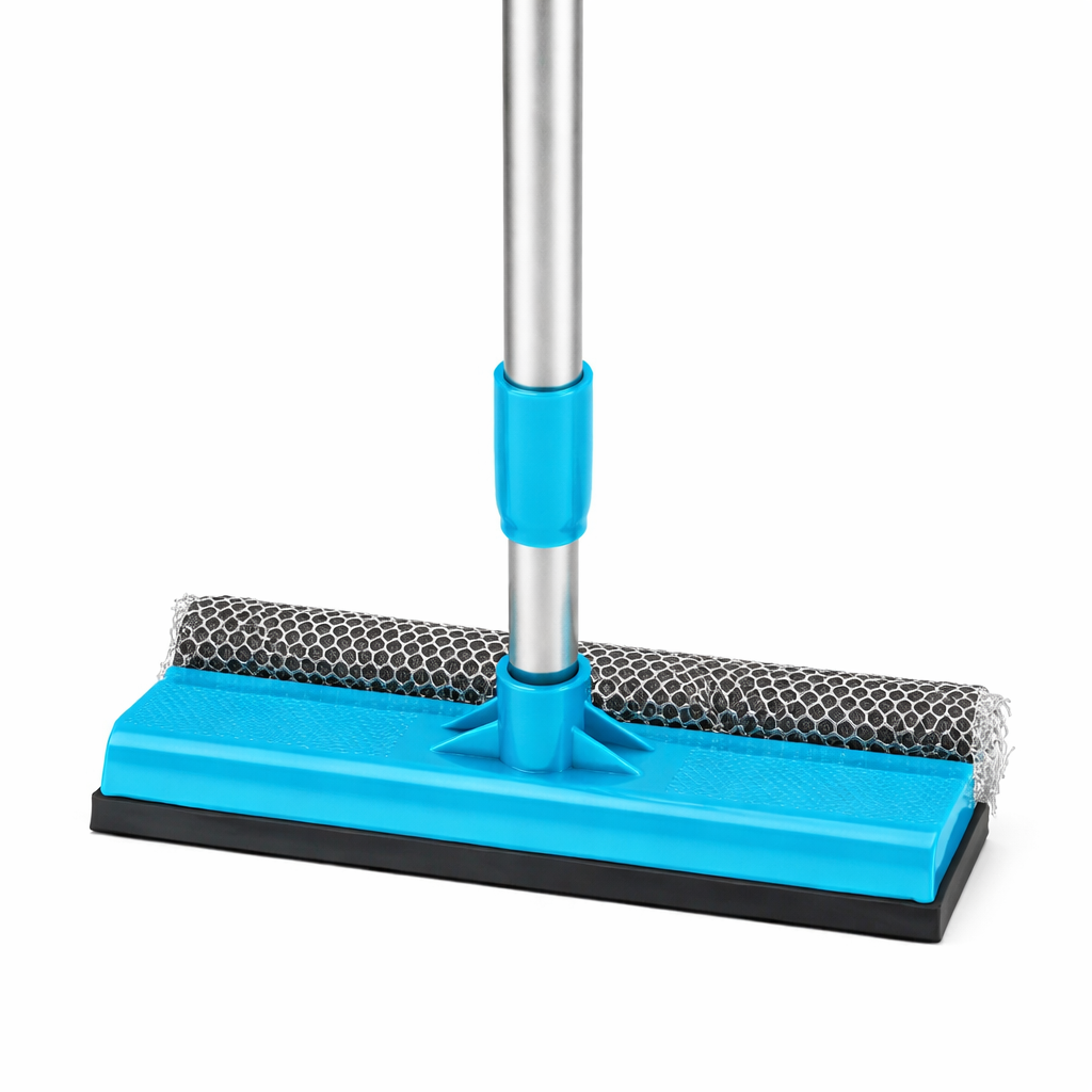 Royal 2-in-1 Window Squeegee with Aluminium Rod Handle �Glass Cleaning Wiper