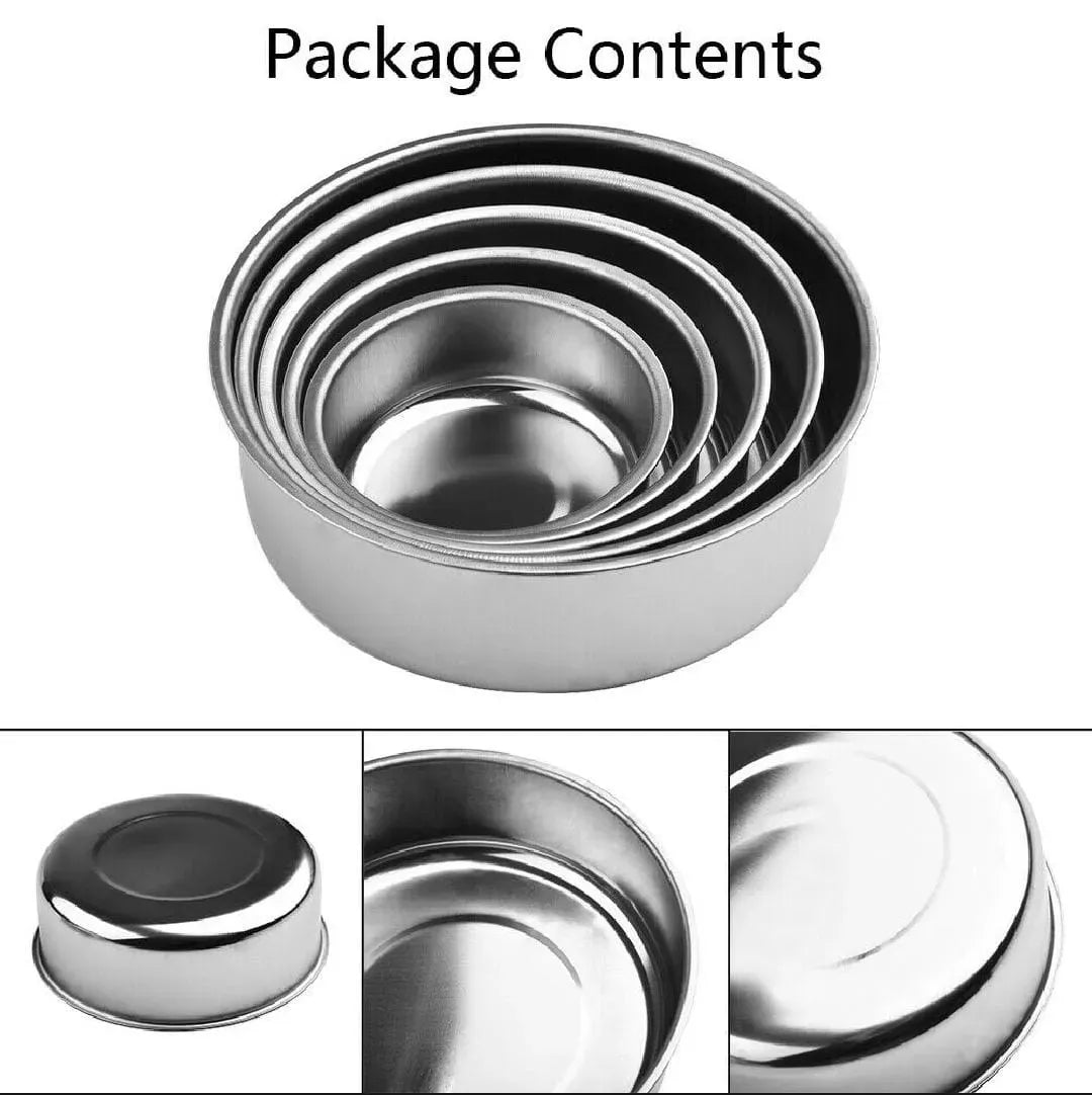 Premium 5pc Set Stainless Steel Bowl with Lid
