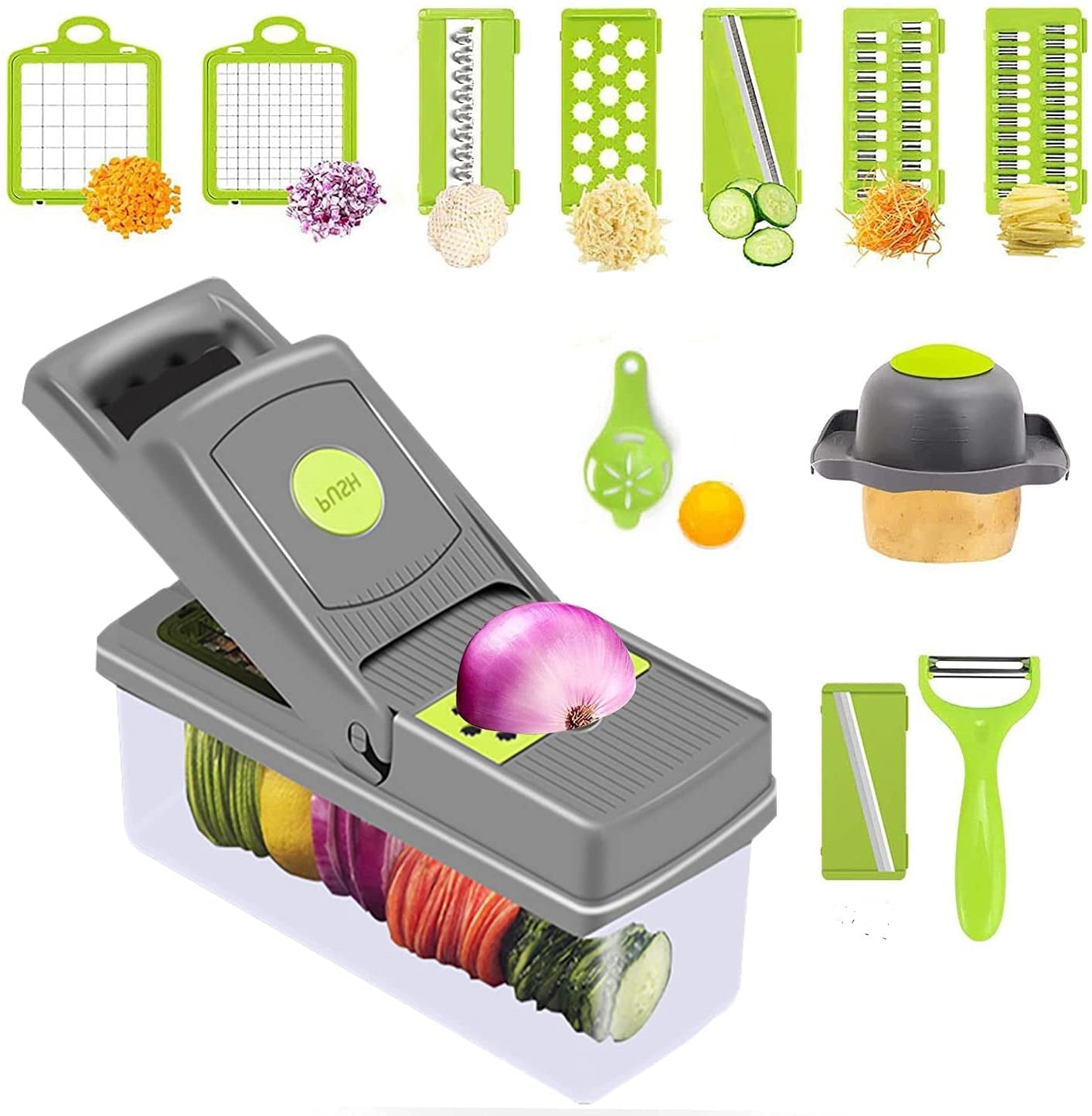 Premium 16-in-1 Multifunctional Vegetable Chopper & Slicer with