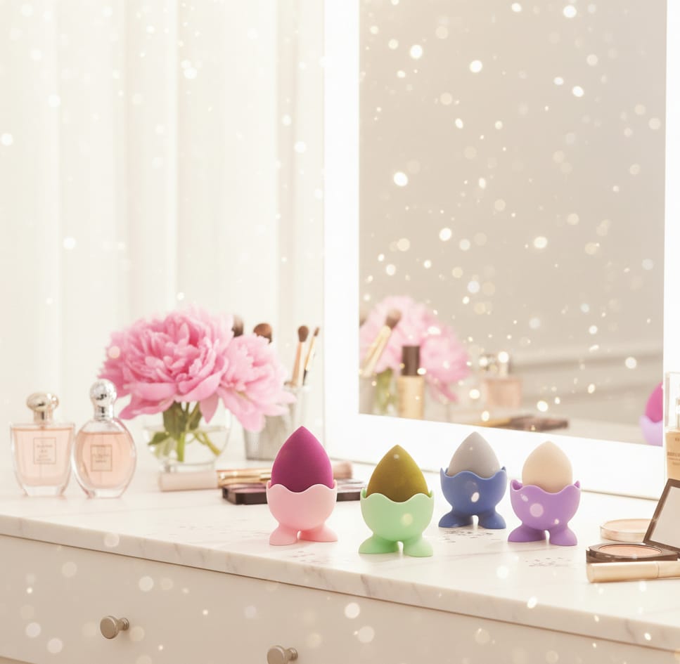 1 PCs Plastic Blender Puff Holder Multipurpose Sauce Bowl Makeup Sponge Storage Container Mini Bowl Organizer (Random Color)