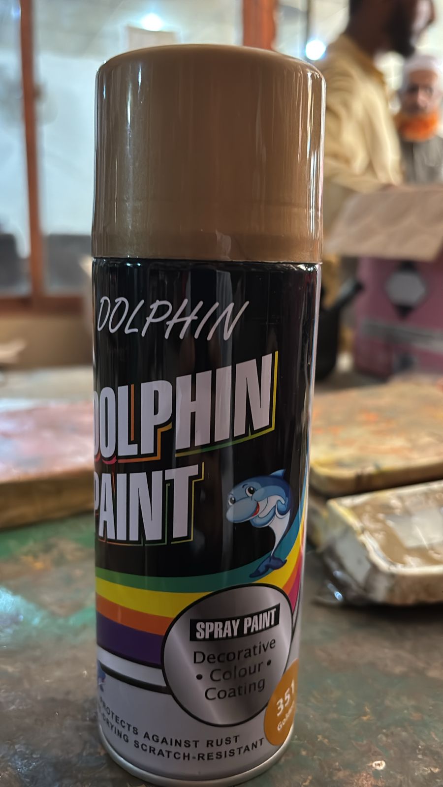 Dolphin Chrome Gold Spray Paint 300ml �High Shine Metallic Finish Spray
