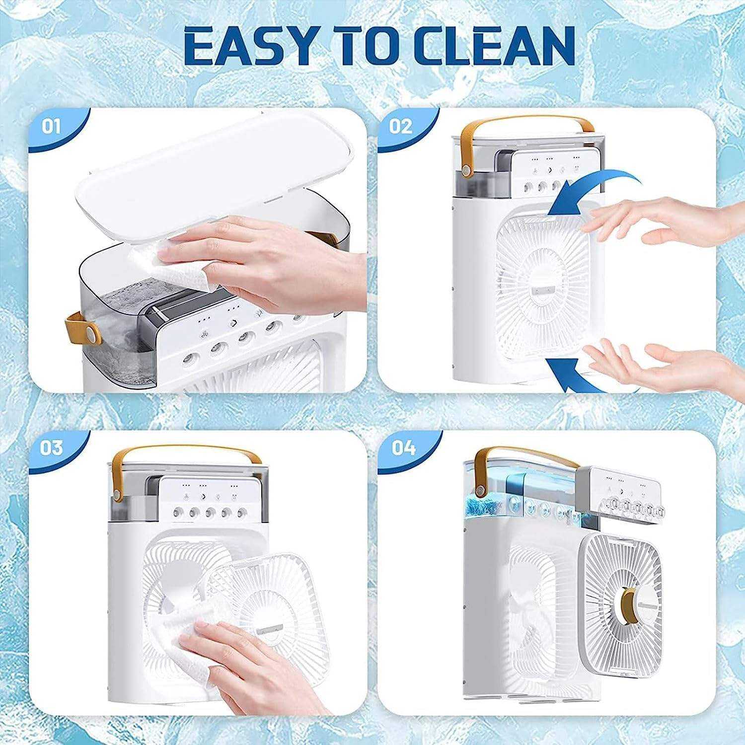 Mini Portable Air Cooler Fan with Evaporative Cooling | 3-Speed Personal Air Conditioner | Random Color