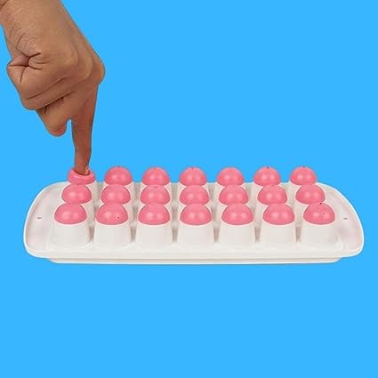 Ice Cube Trays For Freezer With Lid Pop Up Easy Release Flexible Silicone Bottom Durable And Convenient Ice Mold | Random Color