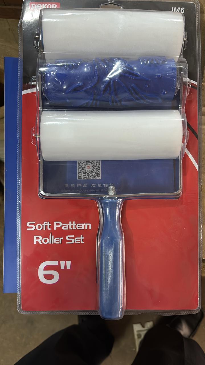 Roller Pattern Set �Paint Roller with Textured Design for Wall Decoration (6 Inch)