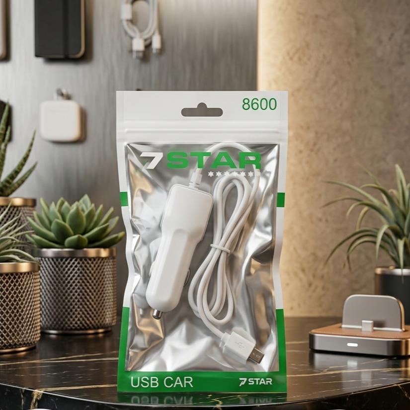 7 Star Car Charger With Android Wire And 1 USB Slot 1 Amp