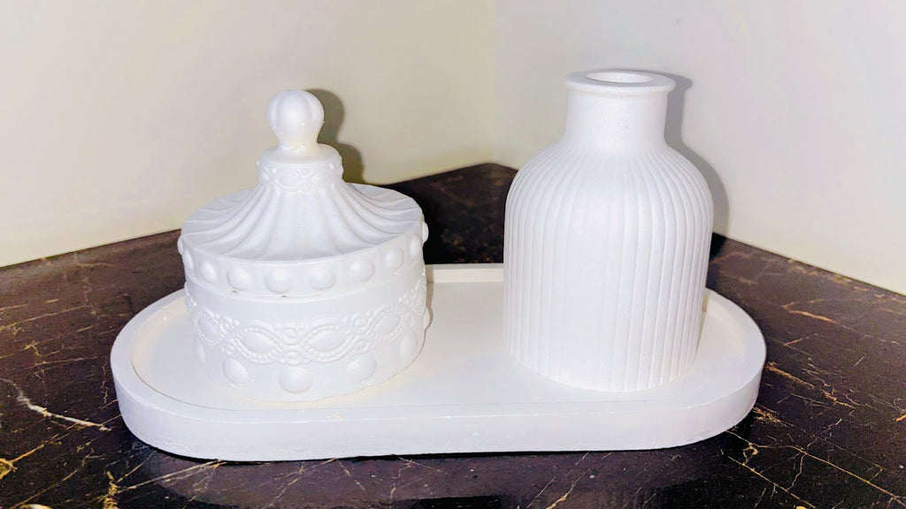 Classic Aesthetic 3-Piece Organizer & Home Decor Set