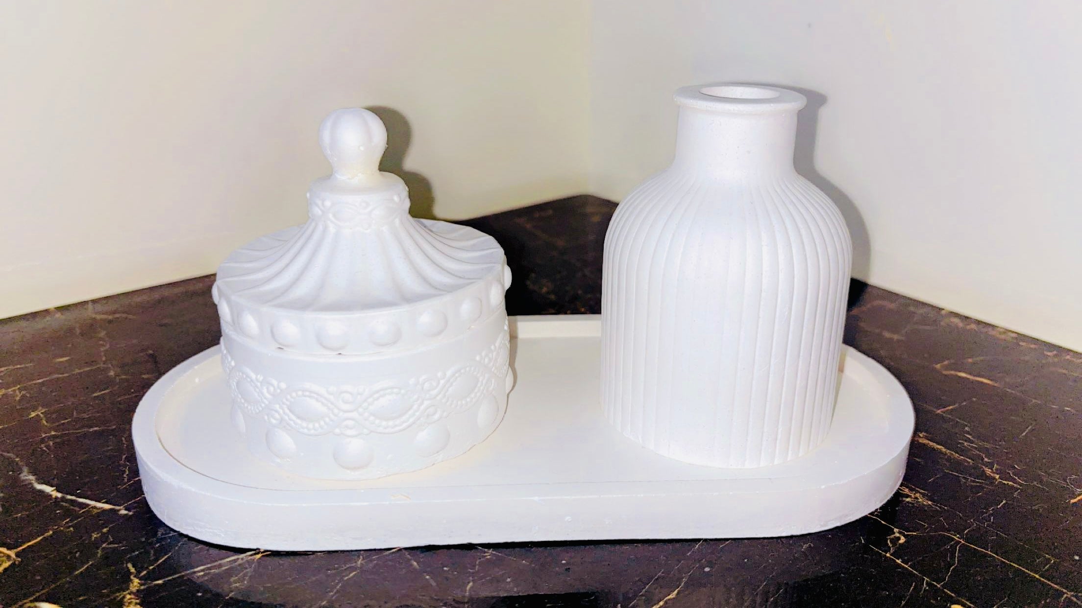 Classic Aesthetic 3-Piece Organizer & Home Decor Set