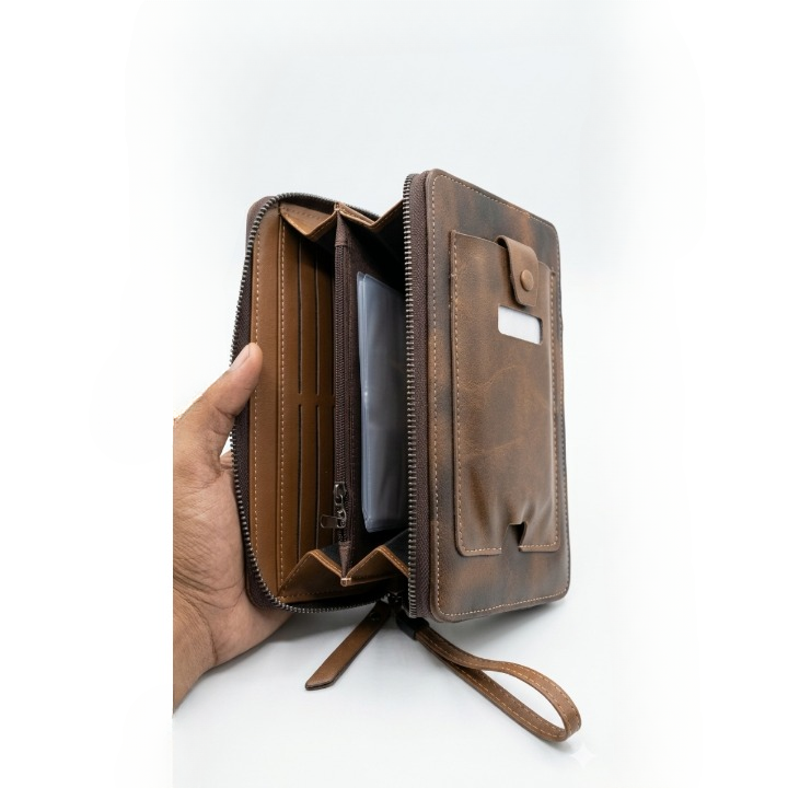 Kingro Premium Long Zipper Wallet with Phone Pocket �Multi Card Holder Organizer for Men & Women