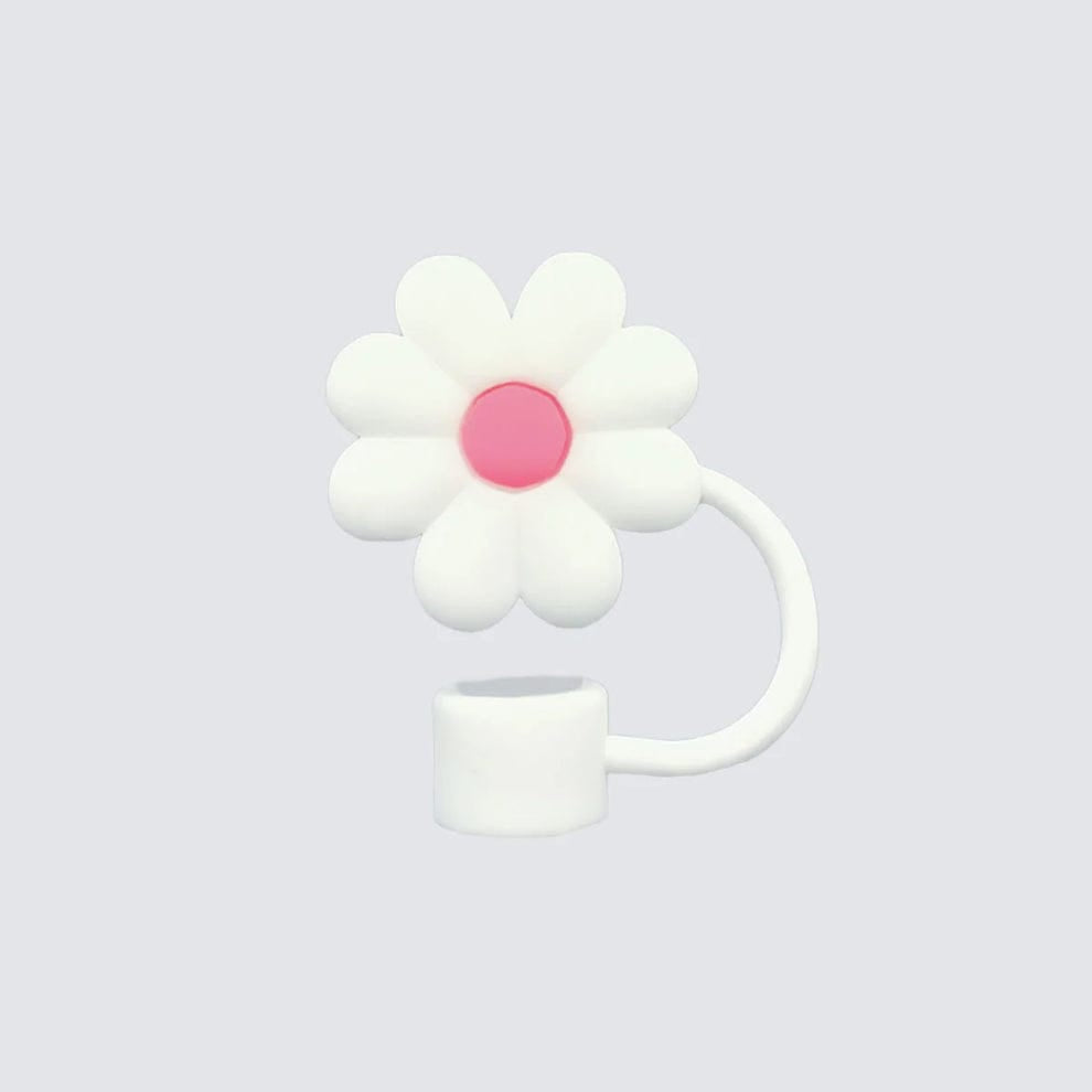 Silicone Flower Stopper Compatible with 40oz Tumbler | Reusable Spill-Resistant Straw Cover | Random Color
