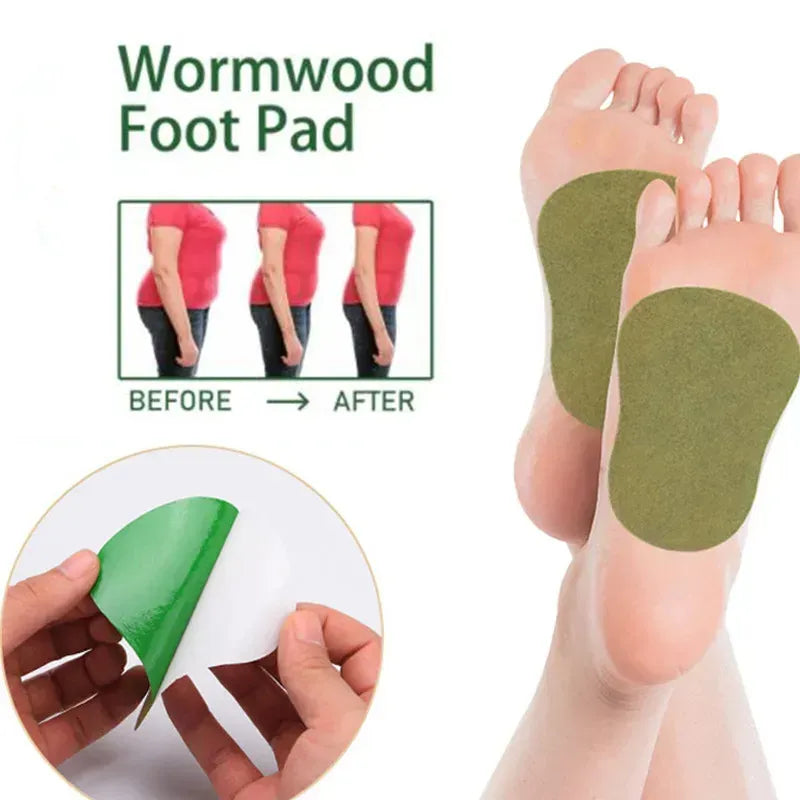 Wormwood Foot Detox Patches �Natural Body Cleansing Pads for Stress Relief, Fatigue Recovery & Better Sleep