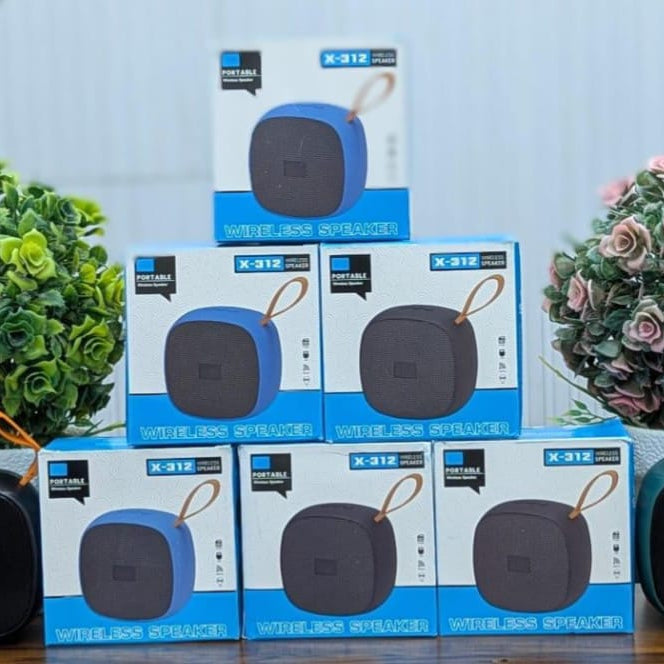 X-312 Portable Bluetooth Speaker 5.0 �Best-Selling Outdoor Wireless Speaker with Built-in Battery, USB Drive Support & Voice Prompt (Random Color)