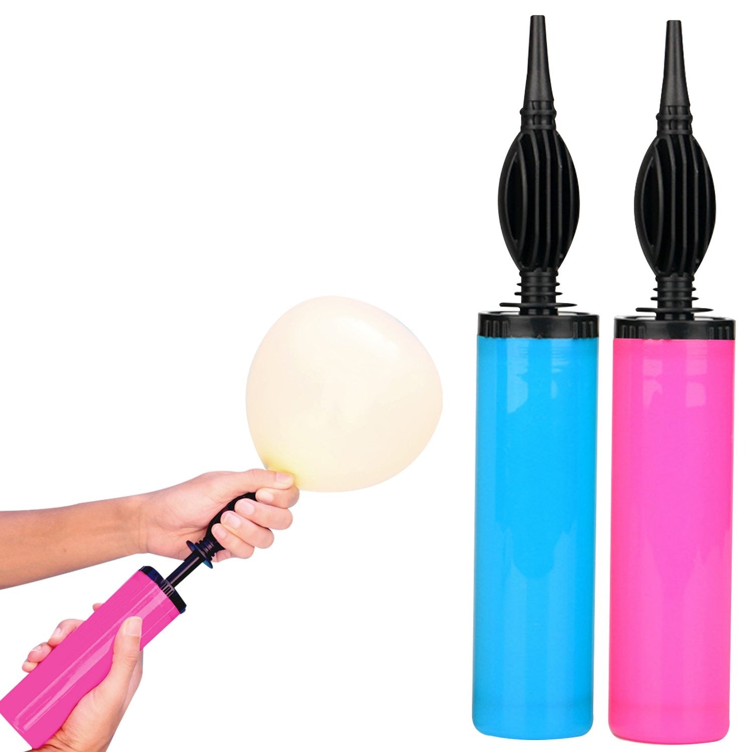 1Pc Air Inflator Portable Hand Held Birthday Party Balloon Pump (Random Colour)