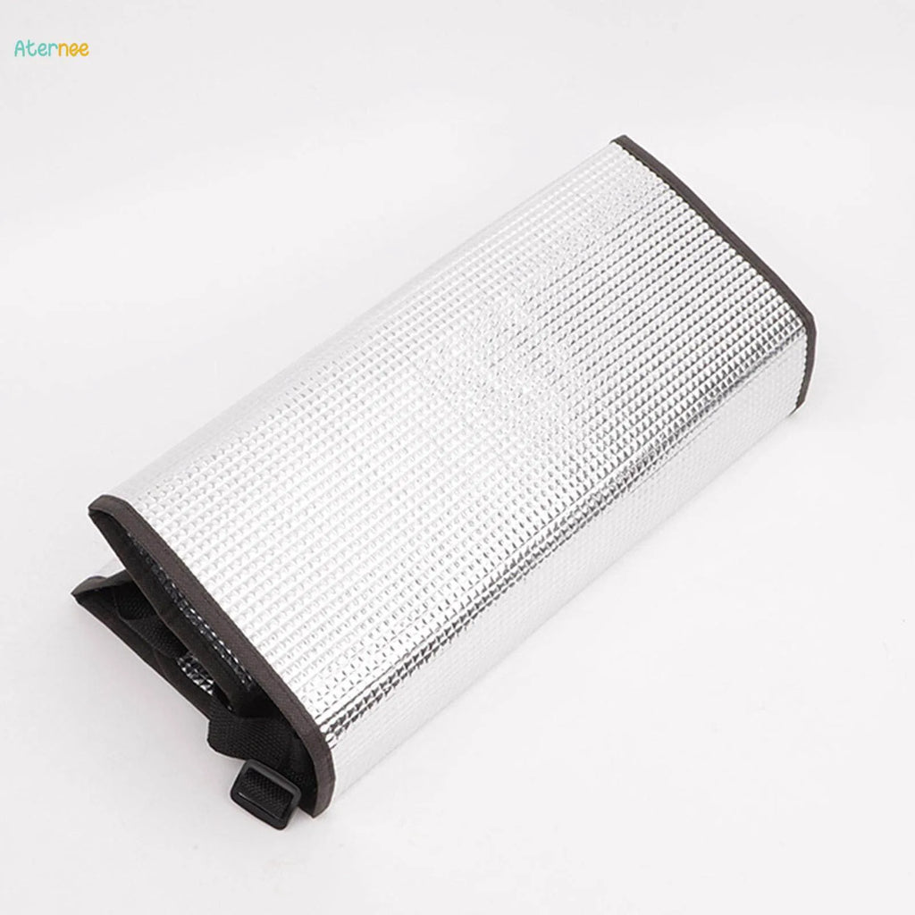 AC Outdoor Unit Sunshade Cover 3mm �Silver Foil Reflective Heat Shield & Dust Protector for Air Conditioner External Units  With Clip
