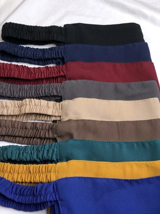 Elastic Half Niqab Bundle �Pack of 6 Premium Chiffon Face Veils for Women | Soft Breathable Daily Wear Niqab | Random Color