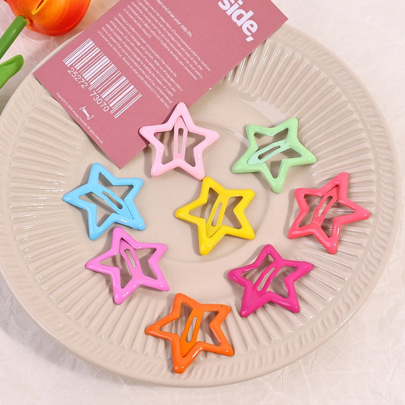 Pack Off 06? Star Design Girl Hair Clip | Hair Clip For Women | Best Quality Hair Clip ( Random Color )