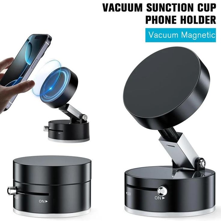 360? Rotating Magnetic Car Phone Holder �Strong Suction Dashboard Mount for All Smartphones