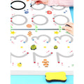 A4 Kids Educational Learning Tracing Book | 64 Pages Dot-to-Dot Activity Workbook with 2 Markers (Big Size)