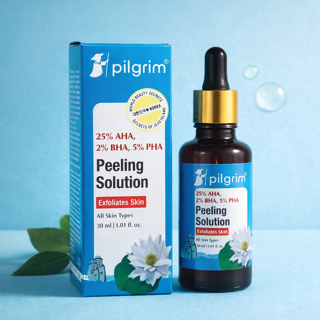 Pilgrim 25% AHA, 2% BHA, 5% PHA Peeling Solution �Advanced Skin Exfoliating Serum, 30ml