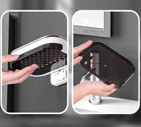 Wall Mounted Soap Holder with Draining Tray Holder For Bathroom | Bar, Holder Rack For Shower Wall, Kitchen, Bathroom(random color)