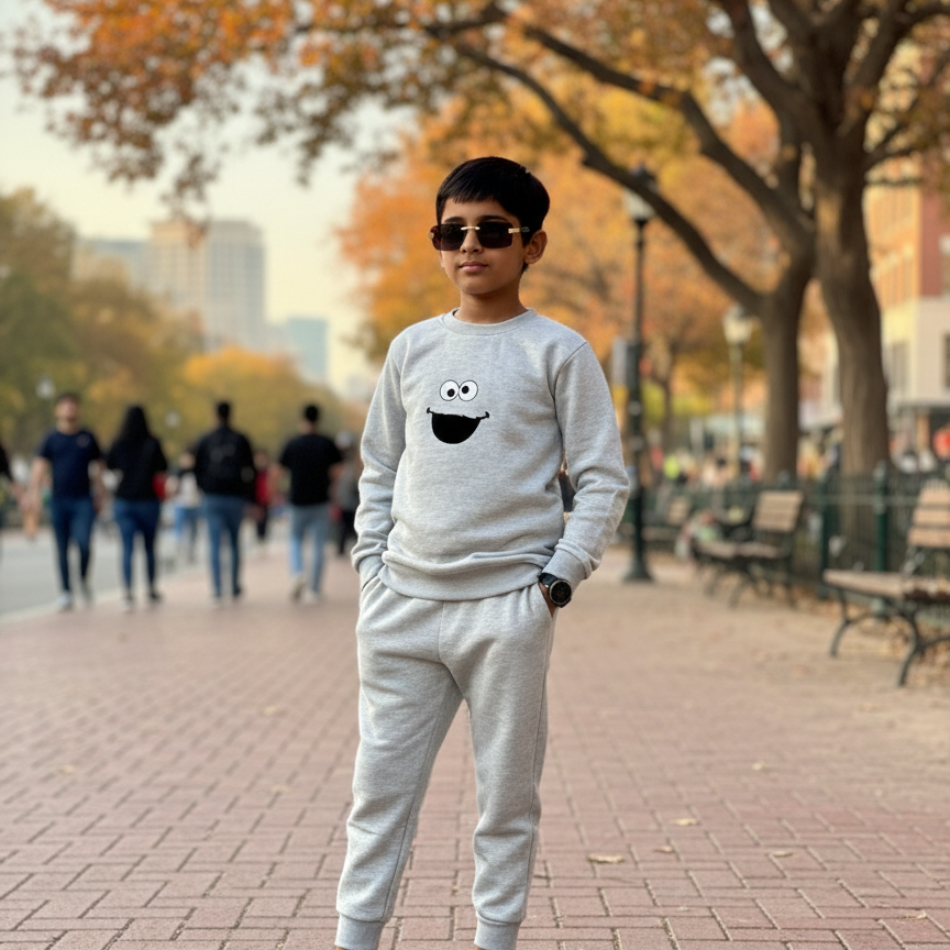 Kid? Tracksuit Co-Ord Set | Sweatshirt & Trouser Outfit for Boys & Girls | Comfortable, Stylish & Warm Winter Clothing small