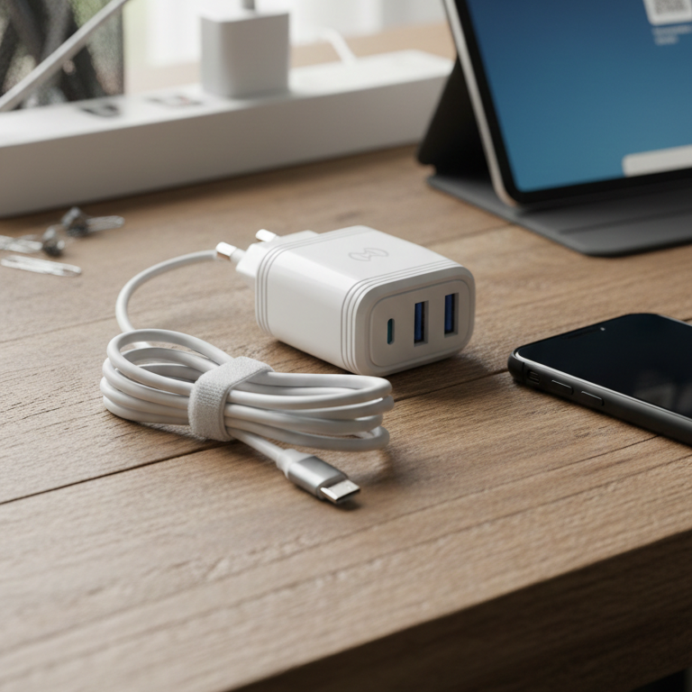 WM 27 3.1A Fast Micro USB Charger with Dual USB Ports �Cable & Adapter by WM