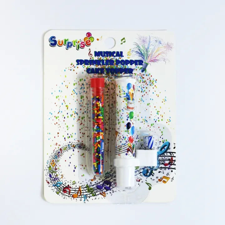Musical Sprinkle Popper Cake Topper �Surprise Party Decoration