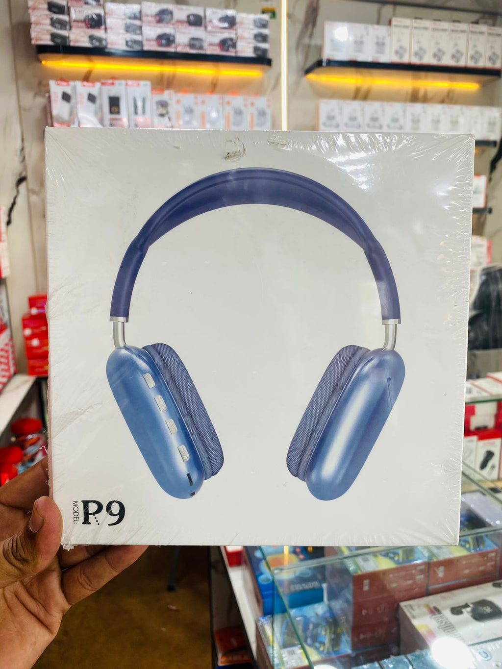 P9 Wireless Bluetooth Headphones �Fidelity Stereo Sound with Foldable Design, Soft Cushion Comfort, and Multi-Mode Playback ( Mix Color)