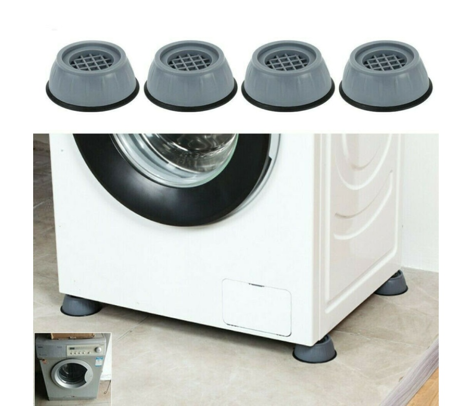 4Pcs Universal Anti-Vibration Feet Pads | Washing Machine, Dryer, Refrigerator & Furniture Non-Slip Rubber Mat (Big Size)