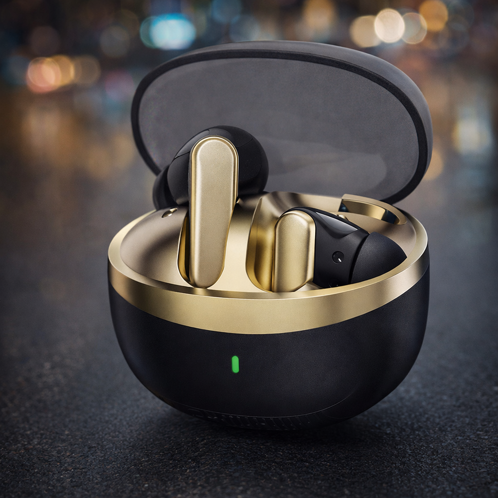 Powerlink Sonic TWS Wireless Earbuds with ANC + ENC Noise Cancellation & Wireless