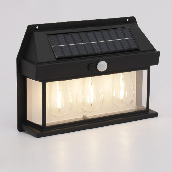 Solar Interaction Wall Lamp Outdoor Motion Sensor Light Solar Powered LED Wall Light Waterproof