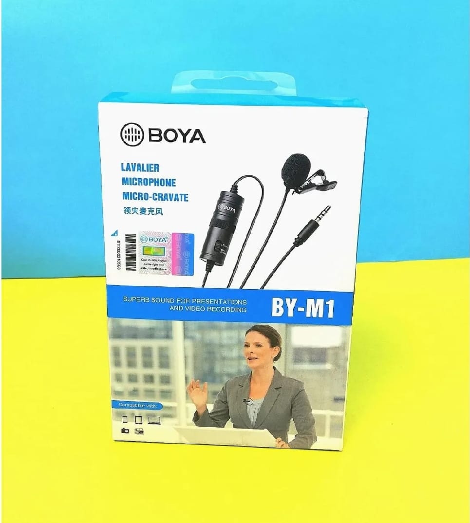 Boya BY M1 Professional Lavalier Lapel Microphone 3.5mm Clip On Mic For Android Smartphone DSLR Camera PC Audio Video Recording