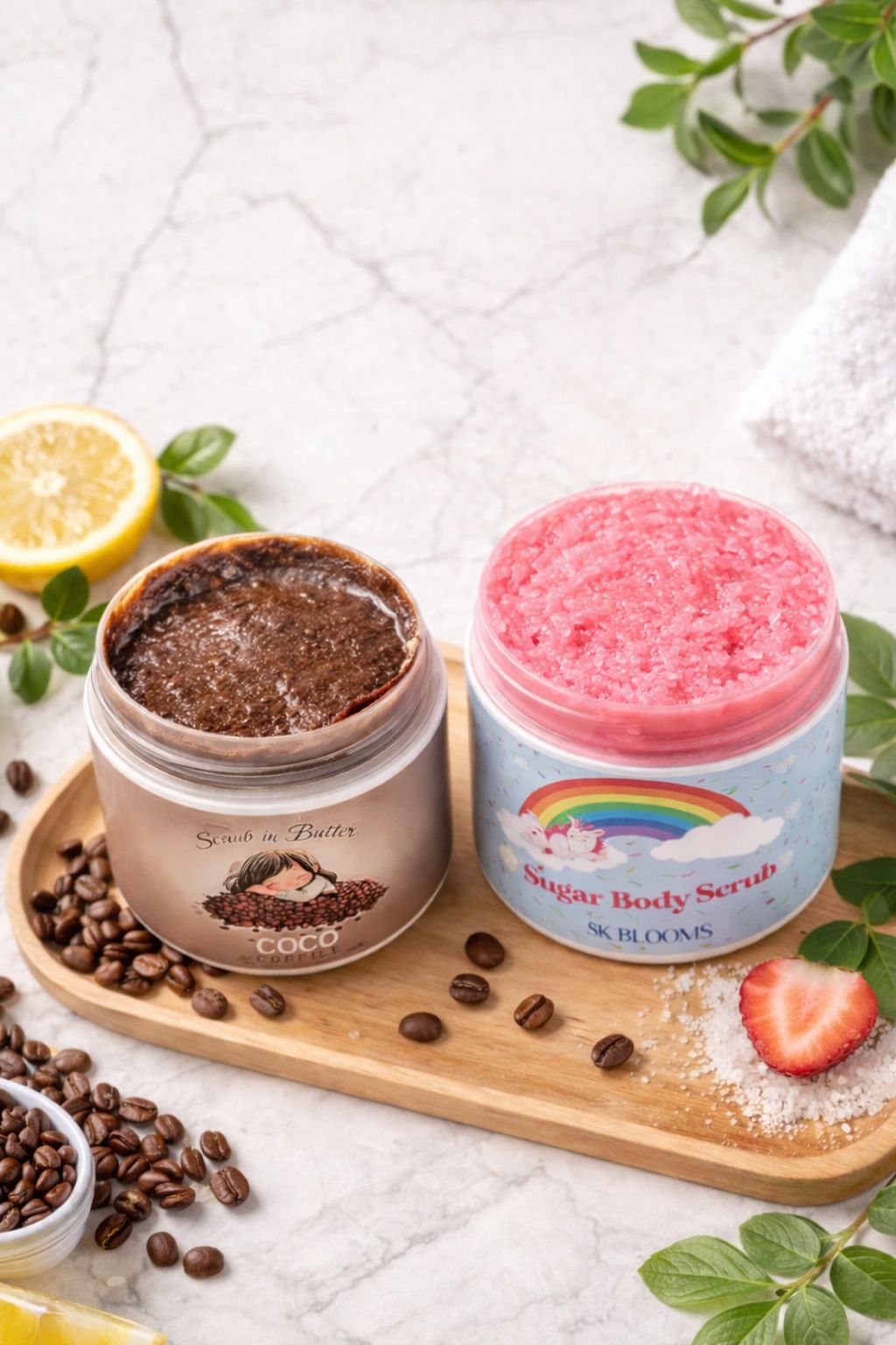 Pack Of 2 Sugar Body Whitening Scrub 150ml Each Exfoliating Body Scrub For Smooth And Glowing Skin