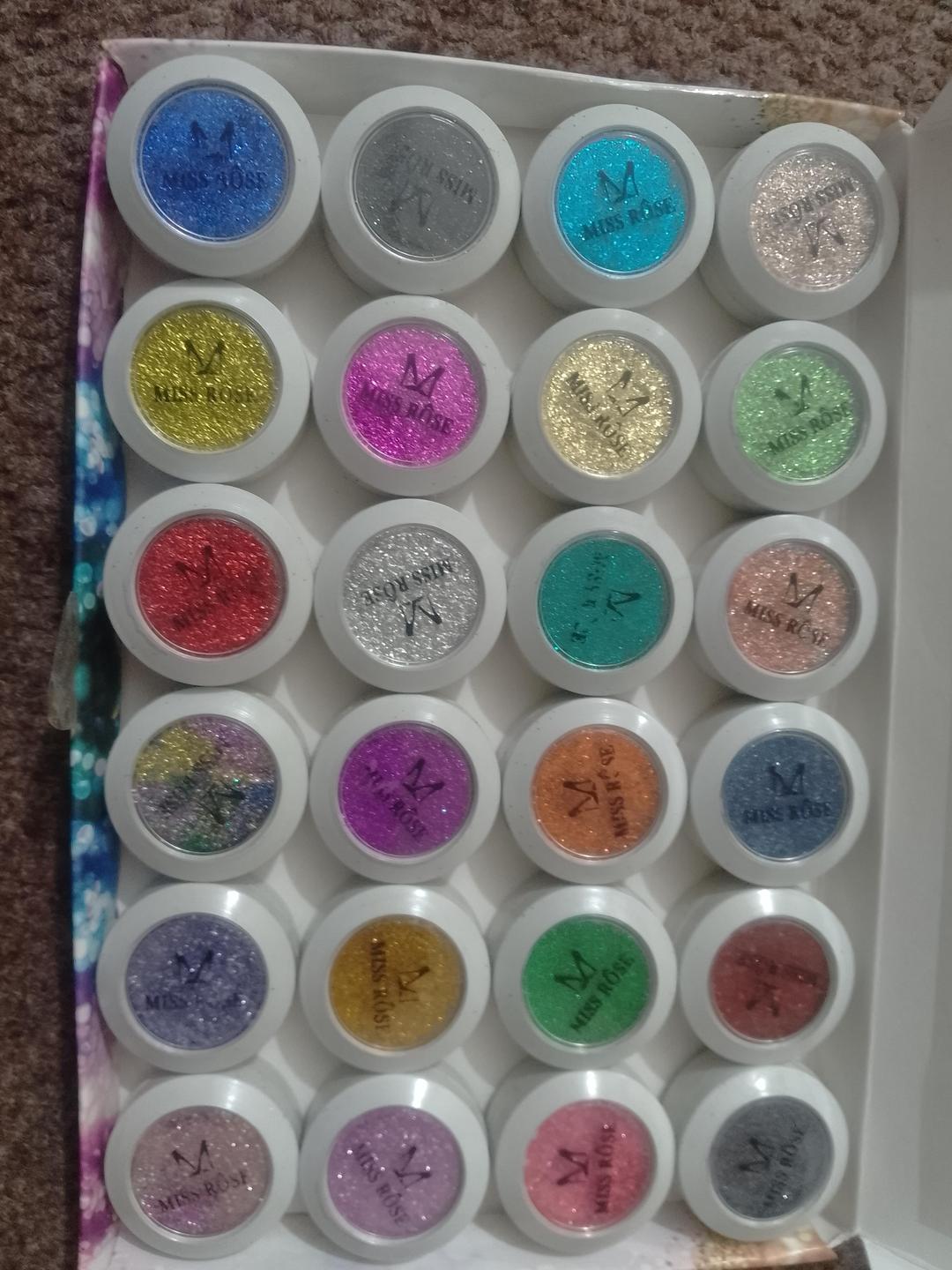 Miss Rose Multicolor High Pigmented Glitter Shimmer Eyeshadow Palette Set Professional Eye Makeup - Pack of 24