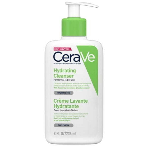 Cerave Hydrating Facial Cleanser 237ml �Gentle Moisturizing Face Wash With Hyaluronic Acid And Ceramides For Normal To Dry Skin