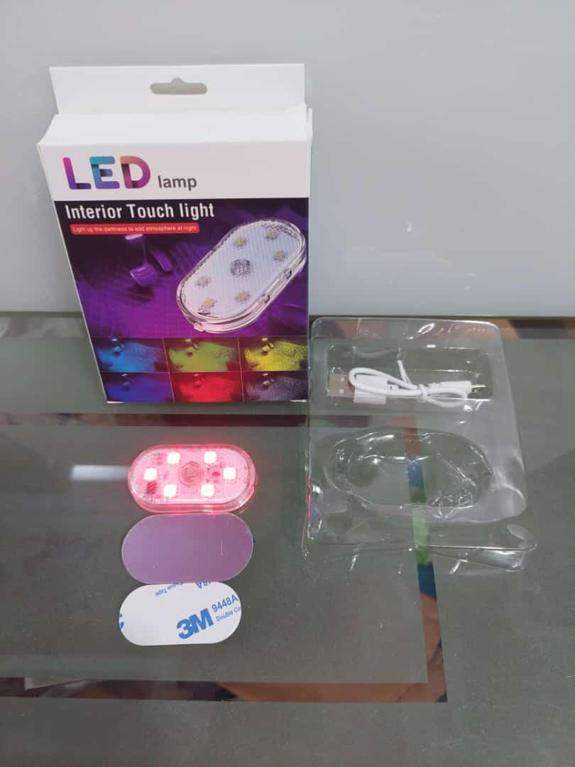 Car LED Lights Interior Magnetic Auto Interior lighting USB Rechargeable Portable LED Lights Car Night Reading Car Ambient Lighting 7 Colors (Random color)