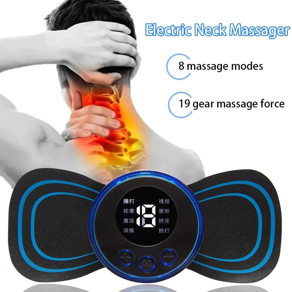 Wireless EMS Mini Body Massager �Portable Butterfly Massager with 8 Modes for Blood Circulation & Pain Relief