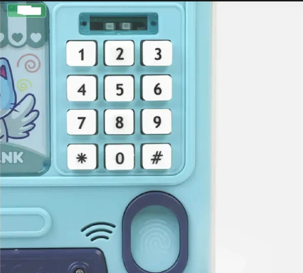 Creative Money Box ATM Machine | Password & Fingerprint Protection | Kids Savings Bank | Music & Auto Roll ( Random Colour And Design)