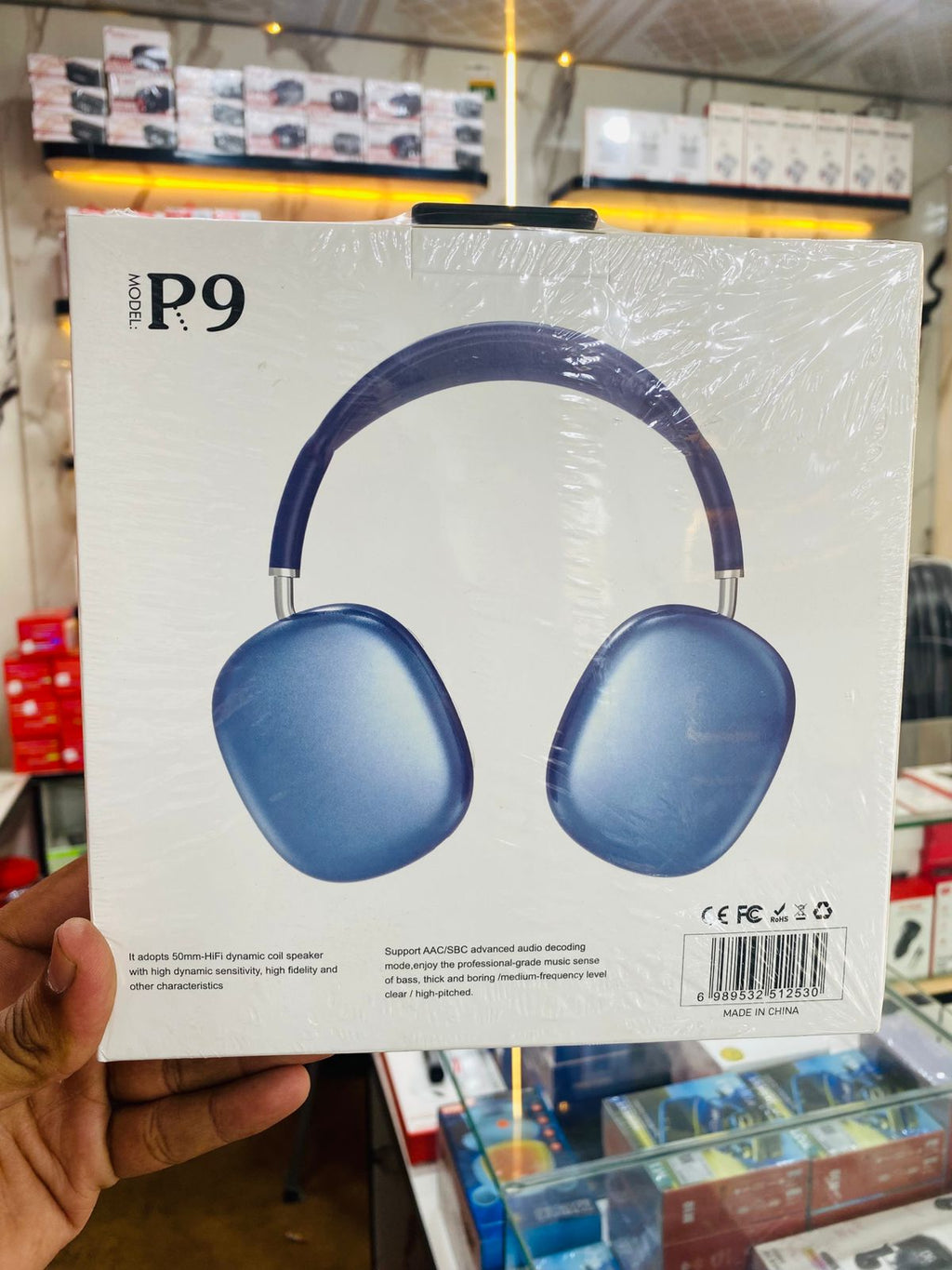P9 Wireless Bluetooth Headphones �Fidelity Stereo Sound with Foldable Design, Soft Cushion Comfort, and Multi-Mode Playback ( Mix Color)